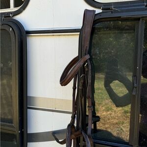 HDR padded Brown Leather Horse Bridle Headstall Horse
